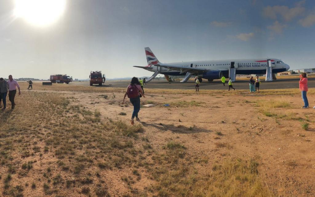 Niebla en el cielo de Madrid–Barajas